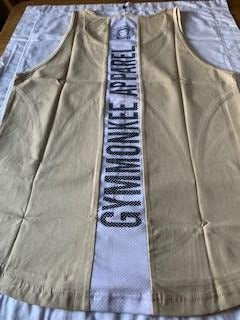 Gym Monkee - Beige Tank Top - Back