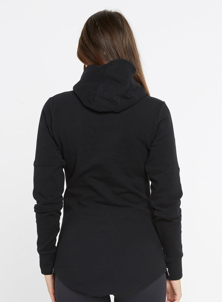 Gym Monkee - Ladies Black Hoodie REAR