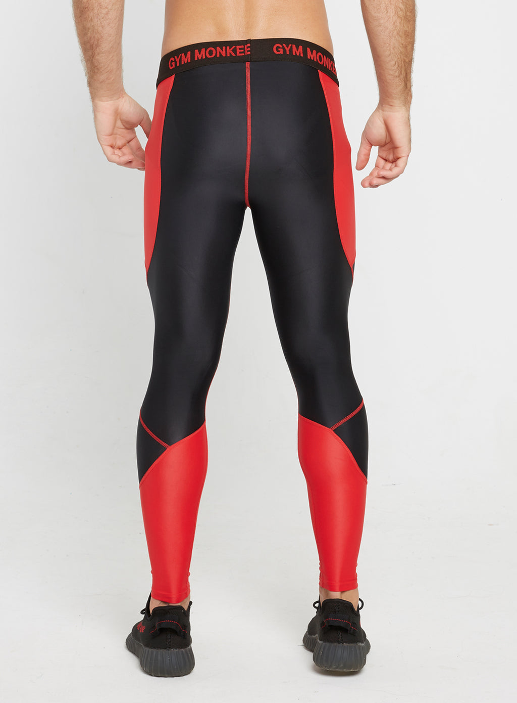 Gym Monkee - Black and Red Leggings REAR