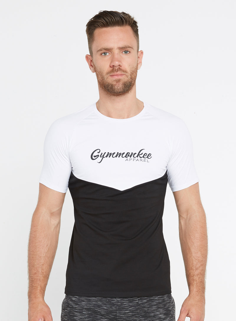 Gym Monkee - Black and White Tee FRONT