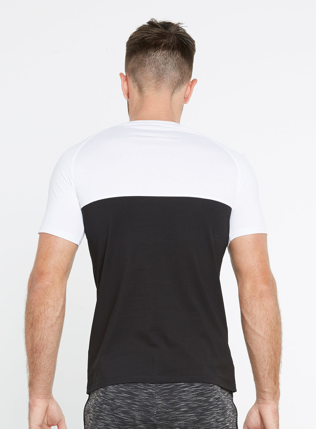 Gym Monkee - Black and White Tee REAR