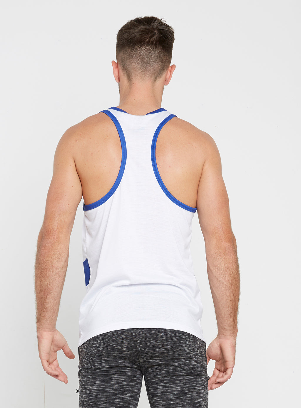 Gym Monkee - Blue and White Sublimated Vest REAR