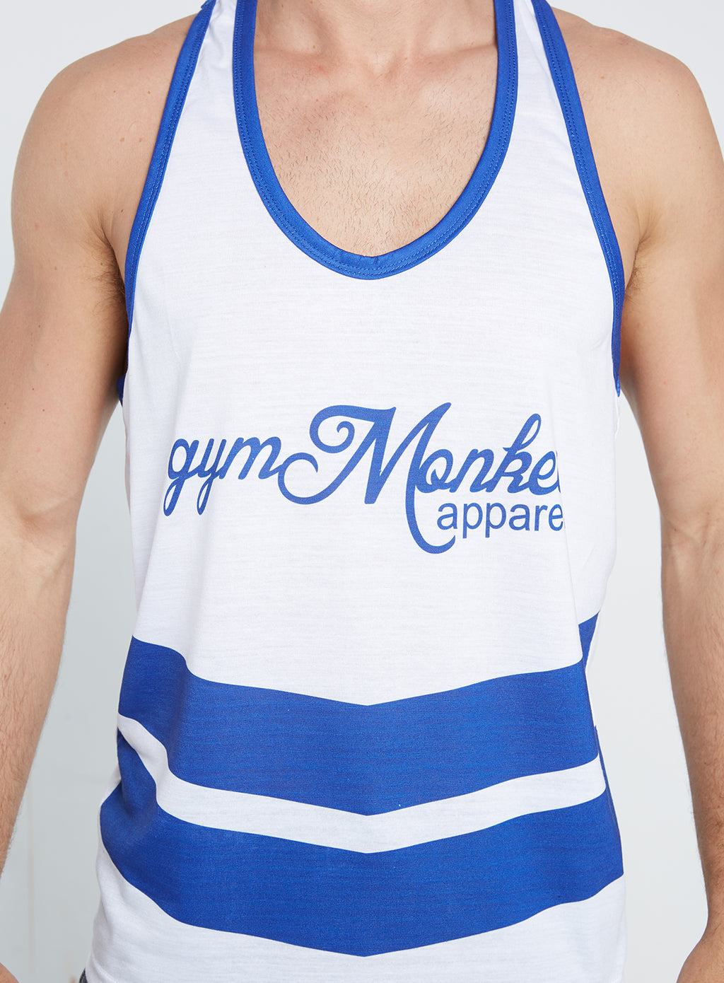 Gym Monkee - Blue and White Sublimated Vest CHEST