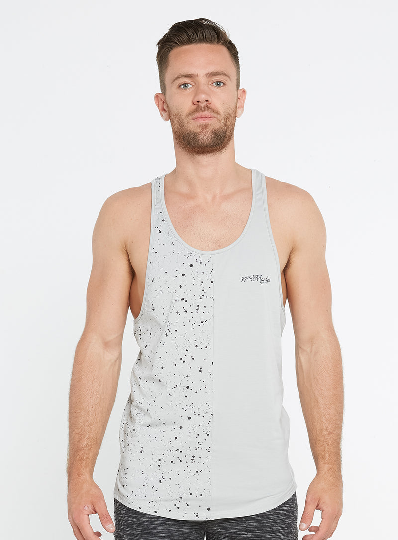 Gym Monkee - Grey Speckled Vest FRONT