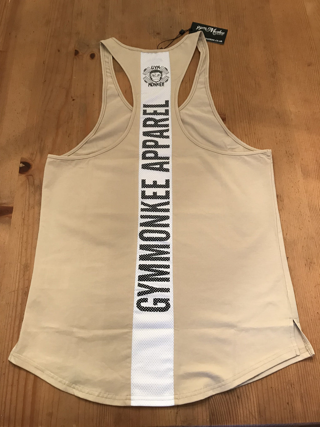 Gym Monkee - Beige Stealth Vest REVERSE