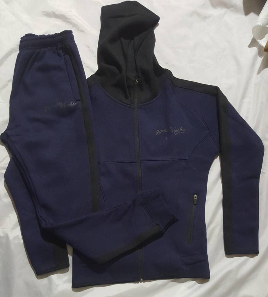 Gym Monkee - Ladies Navy Zipped Hoodie