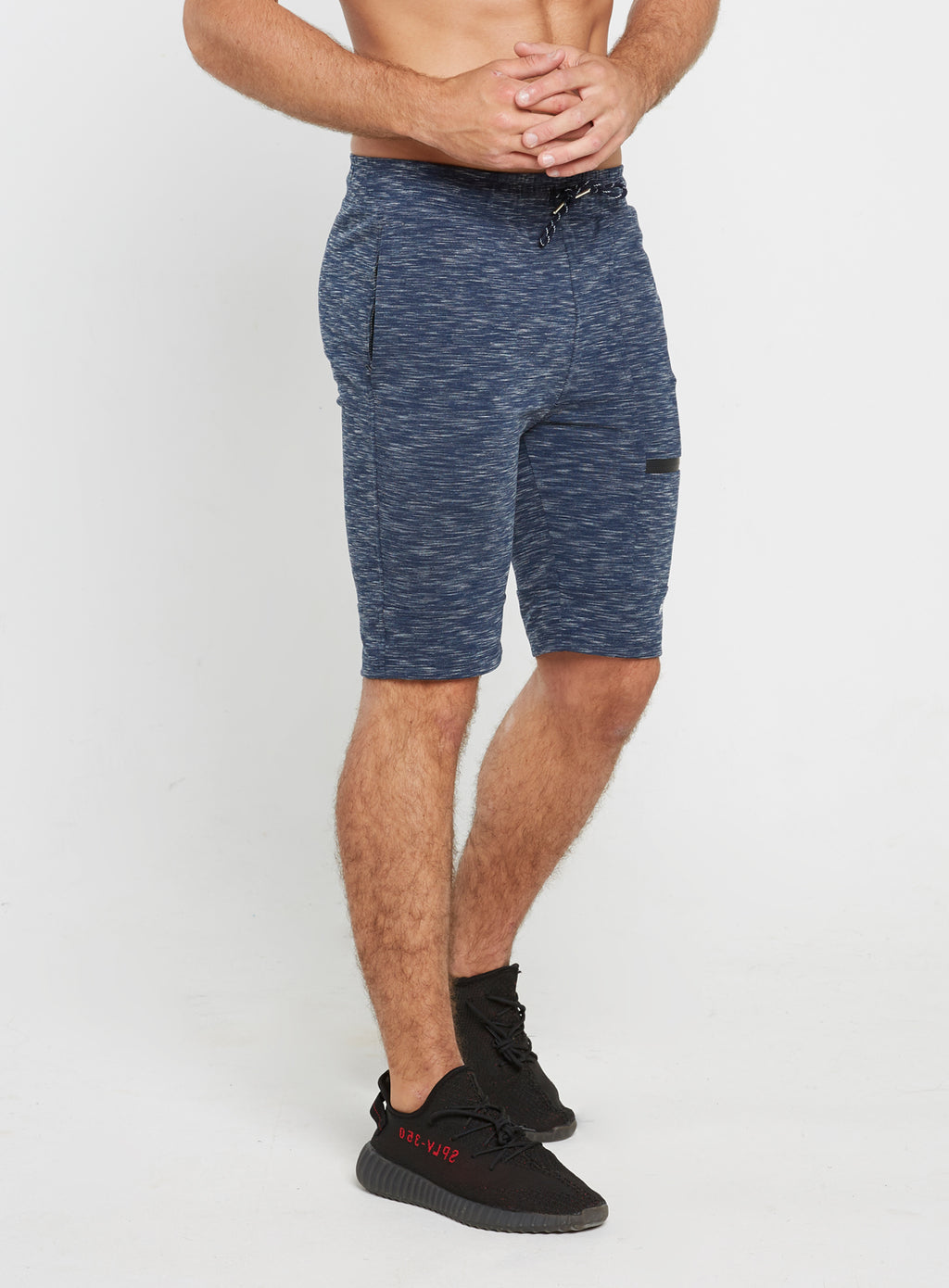 Gym Monkee - Navy Striped Shorts MOVING