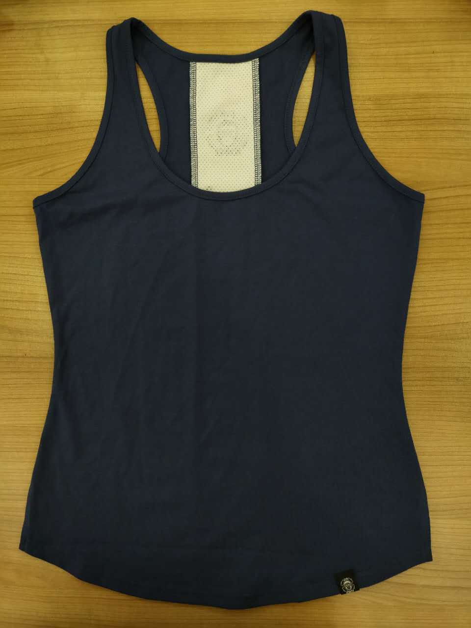 Gym Monkee - Ladies Navy Striped Tank FRONT